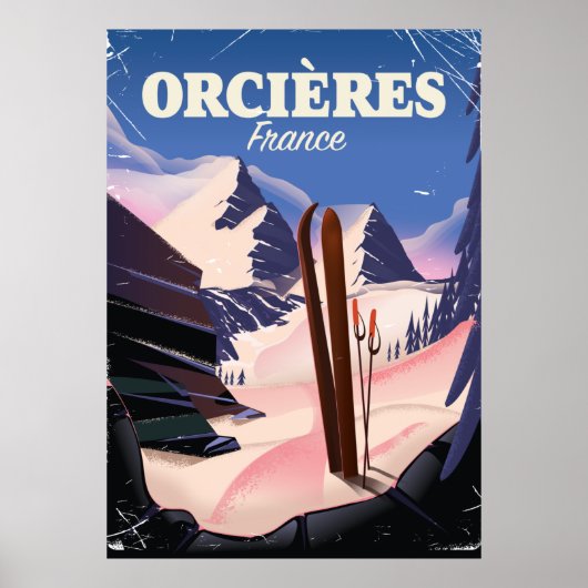 ORCIÈRES フランス スキーポスター ポスター (正面)