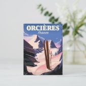 ORCIÈRES フランス スキーポスター ポストカード (スタンド正面)