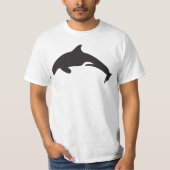Orcinus orca – ジャンプキラークジラ tシャツ (正面)