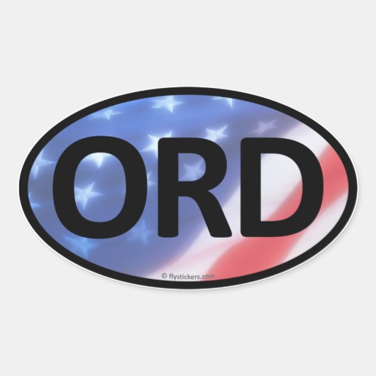 ORDオーバルステッカー 楕円形シール (正面)