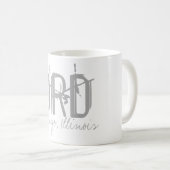 ORDシカゴエアポートタイポグラフィ コーヒーマグカップ (正面右)