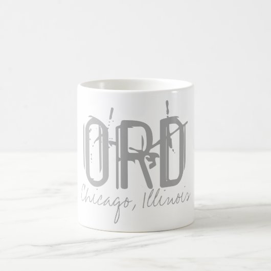 ORDシカゴエアポートタイポグラフィ コーヒーマグカップ (中央)