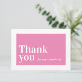 ORDER エレガント INSERTビジネスお感謝していキャンディーピンク サンキューカード (スタンド正面)