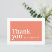 ORDER エレガント INSERT business 感謝してい you orange サンキューカード (スタンド正面)