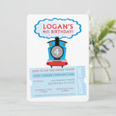 ORDER カスタム Logan's 4th Birthday train招待状 招待状 (スタンド正面)