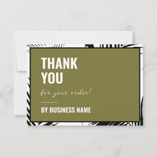 Order モダン Flat Thank You Business Card サンキューカード (正面)