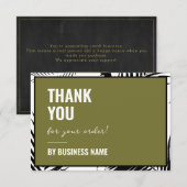 Order モダン Flat Thank You Business Card サンキューカード (正面/裏面)