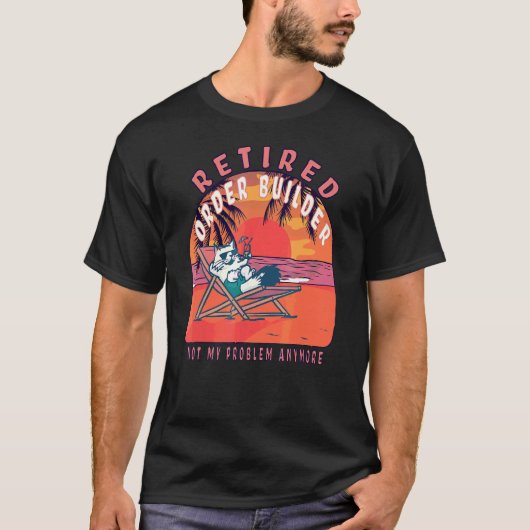 Order 退職した Builderヴィンテージの削除 Tシャツ (正面)