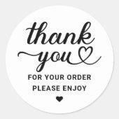 Order Blackハート・スクリプト ラウンドシール (正面)