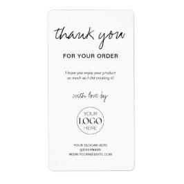 Order Business Logo Chic Whiteをありがとう ラベル