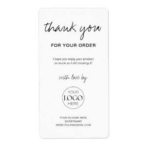 Order Business Logo Chic Whiteをありがとう ラベル