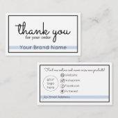 Order Enclosureカードをありがとう エンクロージャーカード (正面/裏面)
