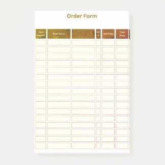 order form post it note ポストイット
