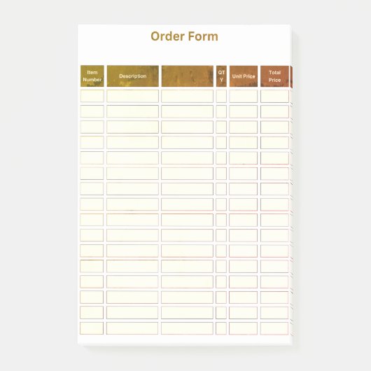 order form post it note ポストイット (正面)