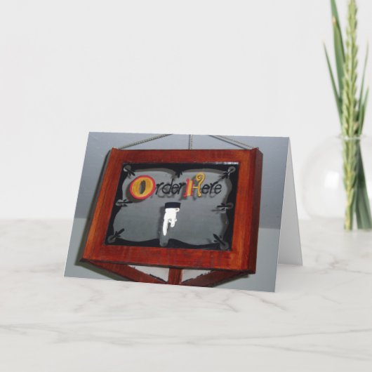 「Order Here」誕生日・カード カード (正面)