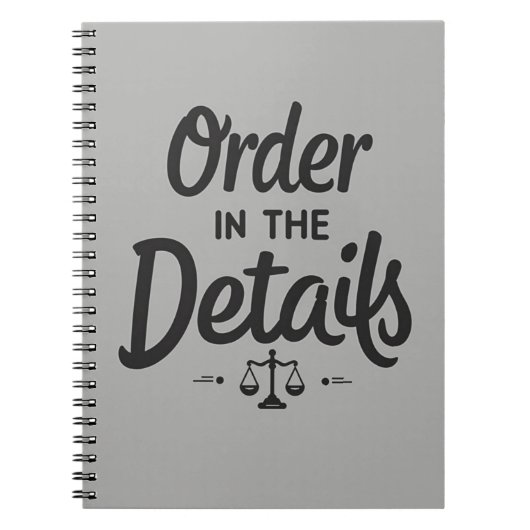 Order in the Details – Court Clerk  ノートブック (正面)