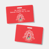 Order of Eastern Star (OES) Name Badge バッジ (正面＆裏面)