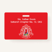 Order of Eastern Star (OES) Name Badge バッジ (正面)