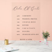 Order of Events Wedding Sign Minimalist Timeline アクリルサイン (ウェディング)