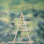 Order of Events Wedding Sign Minimalist Timeline アクリルサイン (ニュートラル)