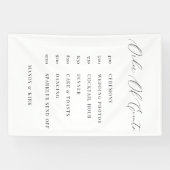 Order of Events Wedding Sign Minimalist Timeline 横断幕 (横)