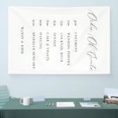 Order of Events Wedding Sign Minimalist Timeline 横断幕 (トレードショー)