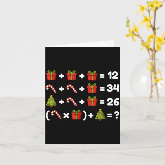 Order Of Operations Quiz Christmas Math Teacher 67 カード (黄色い花)