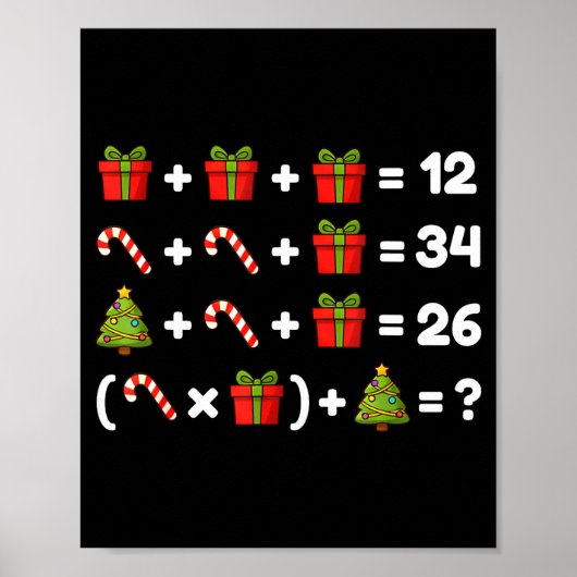 Order Of Operations Quiz Christmas Math Teacher 67 ポスター (正面)