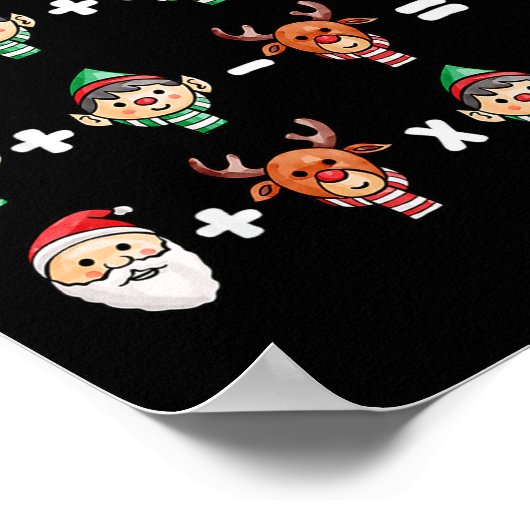 Order Of Operations Quiz Christmas Math Teacher Xm ポスター (角)