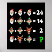 Order Of Operations Quiz Christmas Math Teacher Xm ポスター (正面)