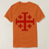 Order of the Holy Sepulchre Fivefold Cross Tシャツ (デザイン正面)