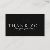 Order Packaging Thank You Inserts | Modern Sleek 名刺 (正面)