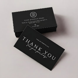 Order Packaging Thank You Inserts | Modern Sleek 名刺