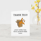 Order Packing Card, Thank You Customer カード (黄色い花)