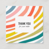 Order Rainbow Minimalistに感謝ストライプ スクエア名刺 (正面)