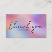 Order THANK YOU Pretty Minimalist Blur Rainbow 名刺 (正面)