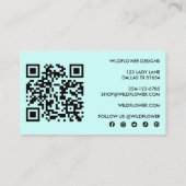 ORDER Wildflowers QR感謝していコードのソーシャルアイコン 名刺 (裏面)