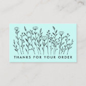 ORDER Wildflowers QR感謝していコードのソーシャルアイコン 名刺 (正面)