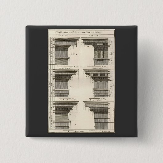 Orders of Architecture, Vintage Entablatures 缶バッジ (正面)