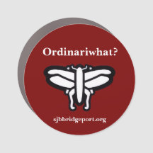Ordinariate locust logo round car magnet