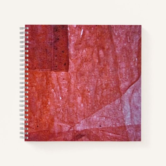 Ordinary red Spiral Notebook, Plain calming rosy  ノートブック (正面)