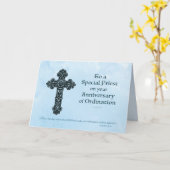 Ordination Anniversary司祭、クロス華美さん カード (黄色い花)