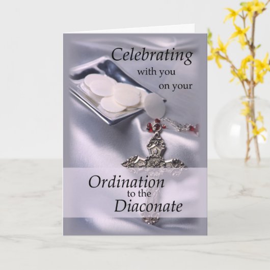 Ordination Congratation Diaconate, Deacon Hosts カード (黄色い花)