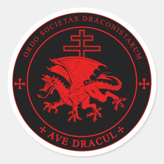 ORDO SOCIETAS DRACONISTARUMロゴ ラウンドシール (正面)