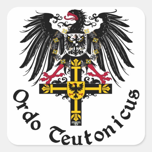 Ordo Teutonicus Kaiseradler Aufkleber スクエアシール (正面)