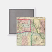 Ore, Wash, Idaho, Mont Map by Mitchell マグネット (正面/裏面)