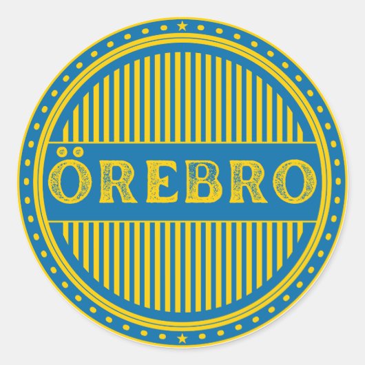 Örebroシティプライドエンブレム - スウェーデンのアイデンティティ ラウンドシール (正面)