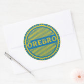 Örebro City Pride Emblem – Swedish Identity ラウンドシール (封筒)