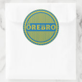 Örebro City Pride Emblem – Swedish Identity ラウンドシール (バッグ)