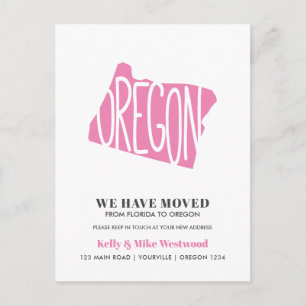 OREGON新しい住所を移動しました新しいホームポストカード ポストカード